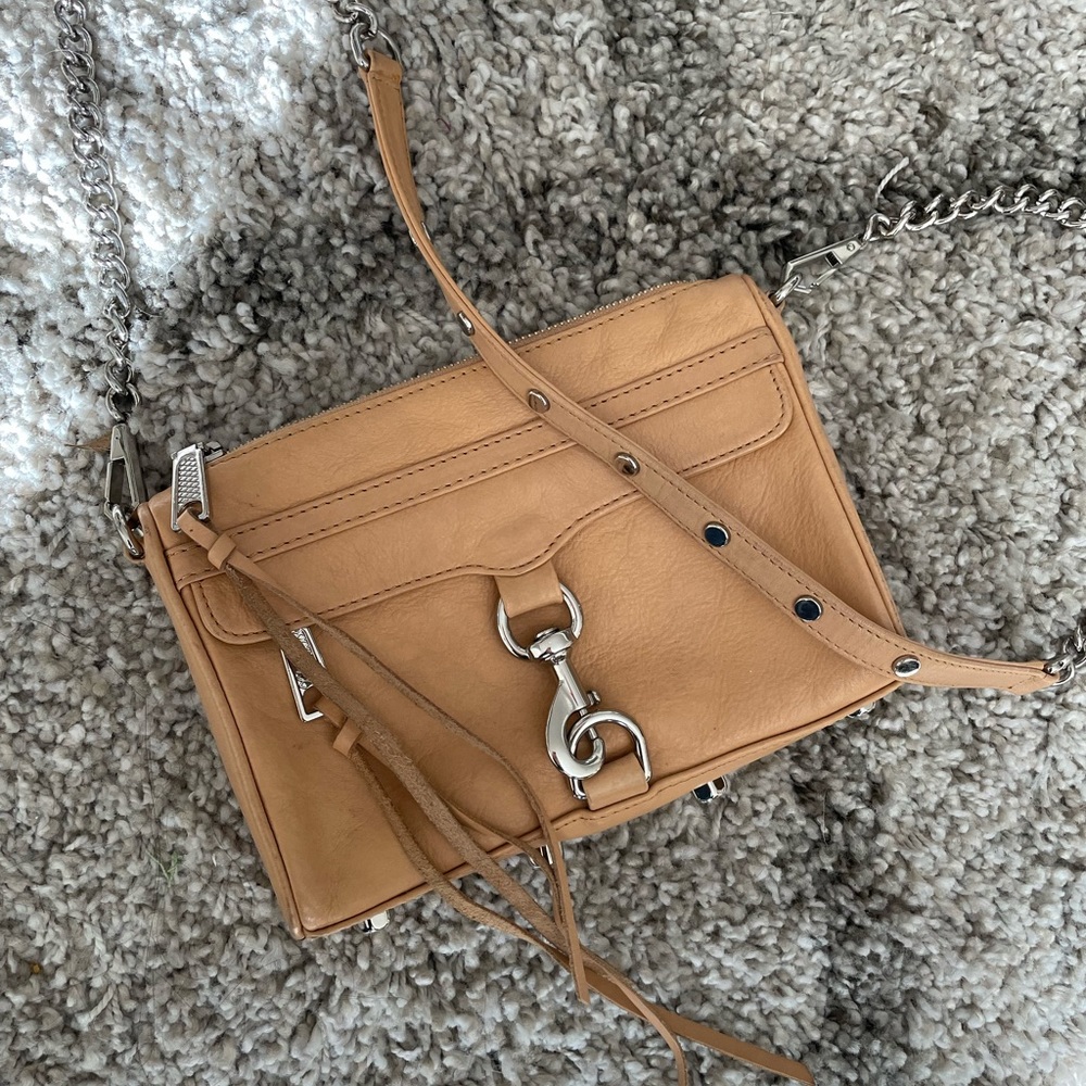 Rebecca Minkoff Mini Mac - Cognac / Tan with silver hardware